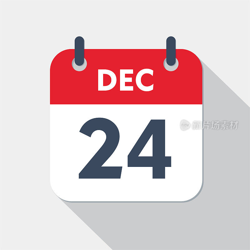 每日日历图标- 12月24日